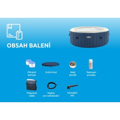 Bazén vírivý nafukovací Pure Spa - Bubble HWS -modrý -Intex 28486EX