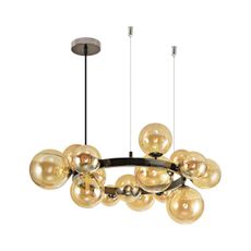 Brilagi - LED Luster na lanku MILLA 15xG9/3W/230V lesklý chróm/zlatá