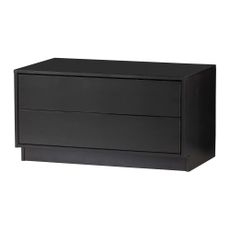Čierny modulárny TV stolík z borovicového dreva 75x40 cm Finca – WOOOD