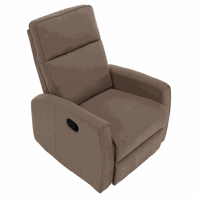 Relaxačné otočné kreslo, sivohnedá Taupe, MEKENZI