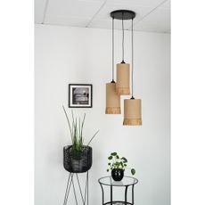 Brilagi - Luster na lanku WINNETOU TUBES 3xE27/15W/230V hnedá/čierna