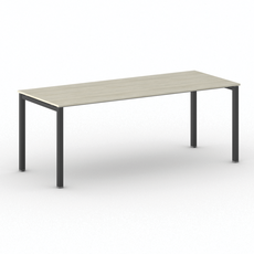 Rokovací stôl Square s čiernou podnožou 2000 x 800 x 750 mm, dub prírodný