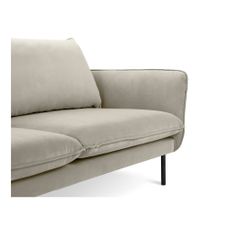 Béžová zamatová pohovka Cosmopolitan Design Vienna, 160 cm
