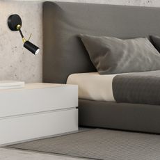Nástenné bodové svietidlo IRIS 1xGU10/MR11/40W/230V čierna/zlatá