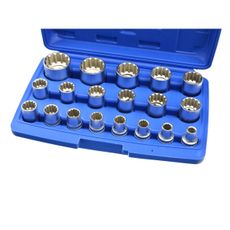 Nástrčné kľúče multilock 1/2" GEKO, sada 19ks, CrV oceľ