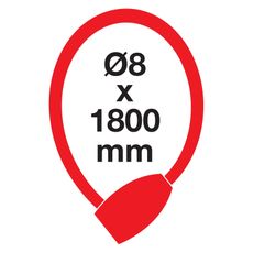 RL.567.8x1800.CRN kódový lankový zámok Čierna