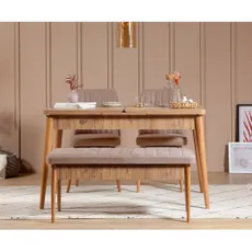 Kalune Design Jídelní set Vina 4D borovice atlantská/béžový