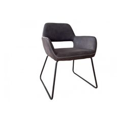 Estila Retro dizajnová sivá stolička Pala s opierkami na ruky 79cm