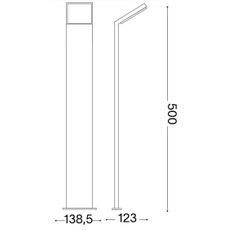 Ideal Lux - LED Vonkajšia lampa STYLE LED/8,5W/230V 50 cm CRI 90 IP54 antracit