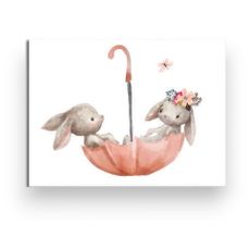 Detský obrázok 40x30 cm Bunnies – Wallity