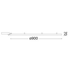 Ideal Lux - LED Stropné svietidlo ORACLE S LED/53W/230V 2700K pr. 90 cm biela