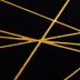 Dywany Łuszczów Kusový koberec Gloss 406C 86 geometric black/gold - 80x150 cm