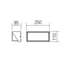 Redo 90238 - LED Vonkajšie nástenné svietidlo SPECTRA LED/16W/230V 3000K IP54 šedá
