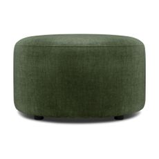 Zelený zamatový puf Mazzini Sofas Debbie, ø 68 cm