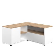 TV stolík v dekore duba v bielo-prírodnej farbe 90x45 cm Angle – TemaHome