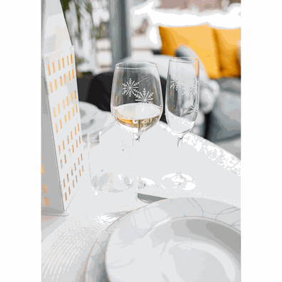 TEMPO-KONDELA SNOWFLAKE CHAMPAGNE, poháre na šampanské, set 4 ks, s kryštálmi, 230 ml