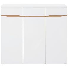 Voleo SKRINKA NA TOPÁNKY, biela, dub artisan, 120/107/38 cm