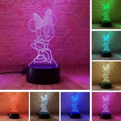 3Dmix 3DL-DFS025 – 3D LED nočná lampa - Minnie Mouse (Aroma)