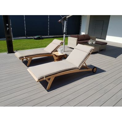 Deokork Záhradné lehátko teak ELEGANCE