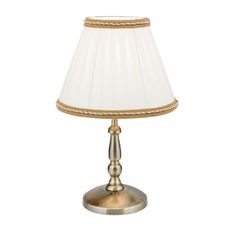 Orion LA 4-1084/1 - Stolná lampa TONIA 1xE27/60W/230V pr. 25 cm biela/bronz