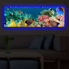 Hanah Home Obraz s LED osvetlením Shining Sea 90x30 cm
