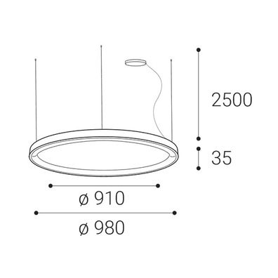 LED2 - LED Stmievateľný luster na lanku BELLA LED/80W/230V 3000K/4000K hnedá