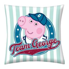 Vankúš Prasiatko Peppa - motív Team George - 40 x 40 cm