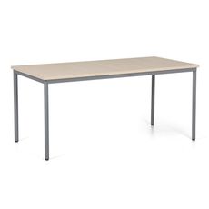 Jedálenský stôl TRIVIA, tmavo sivá podnož, 1600 x 800 mm, breza