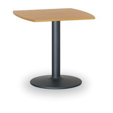 Konferenčný stolík ZEUS II, 660x660 mm, čierna podnož, doska buk