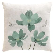 Dekoračný vankúš s prímesou ľanu 45x45 cm Palmiflore – douceur d'intérieur