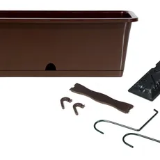 Prosperplast Truhlík s háčikmi KAMÉLIE W tmavohnedý, varianta 50,8 cm