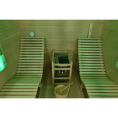 M-SPA - Suchá sauna s pieckou a lehátkami 180 x 180 x 190 cm 8 kW