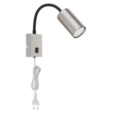 Globo 57911W - Flexibilná nástenná lampa ROBBY 1xGU10/25W/230V čierna/chróm