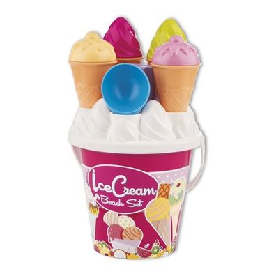 Sada na piesok Zmrzlina a cup cake, ružová