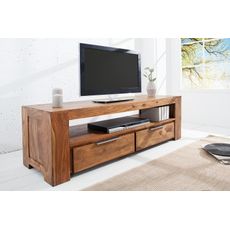 Estila Štýlový masívny TV stolík Makassar natur 135cm