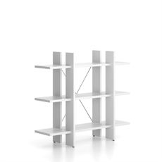 Kancelársky regál nízky krátky SOLID, 1250 x 400 x 1075 mm, biela