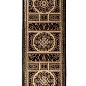 Nouristan - Hanse Home koberce Behúň Herat 105989 Black Cream - 80x240 cm