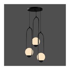 Čierne závesné svietidlo Squid Lighting Arch, výška 146 cm