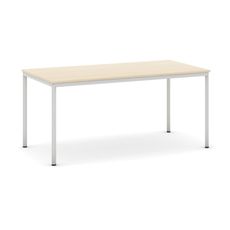 Jedálenský stôl, 1600 x 800 mm, sivá podnož, breza
