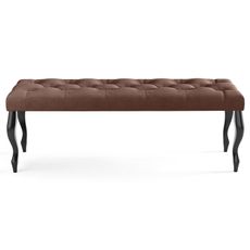 Lavica CHESTERFIELD 120x40 cm Tmavohnedá