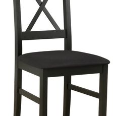 Jedálenská stolička Nila, čierna/čierná látka