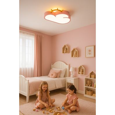 IKO LED stropná lampa s diaľkovým ovládačom – Ružový oblak