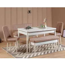 Hanah Home Jedálenský set Vina 5D biela/béžová
