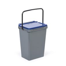 Plastový odpadkový kôš na triedenie odpadu, sivá + modrá, 35 l
