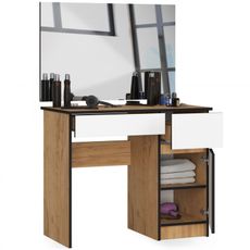 Toaletný stolík P-2/SL 900x600 pravá - dub craft/biela