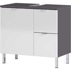 Bielo-sivá skrinka pod umývadlo Germania Mauresa, šírka 60 cm