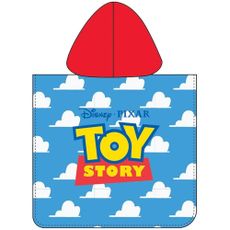Detské plážové pončo - osuška s kapucňou Toy Story - Príbeh Hračiek - 100 % bavlna, gramáž 300 g/m², 50 × 115 cm, pre deti 3 až