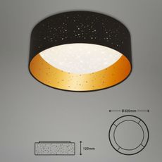 Brilo 3482-015 - LED Stropné svietidlo MAILA STARRY LED/12W/230V čierna/zlatá