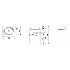 LAUFEN H8129640001121 - Umyvadlo PRO 52x39 cm keramika, biela