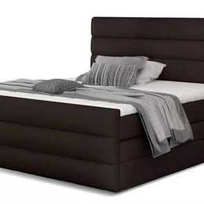 Kontinentálna boxspring posteľ Carmen, hnedá 160x200cm (sawana 26/ Cand 15)